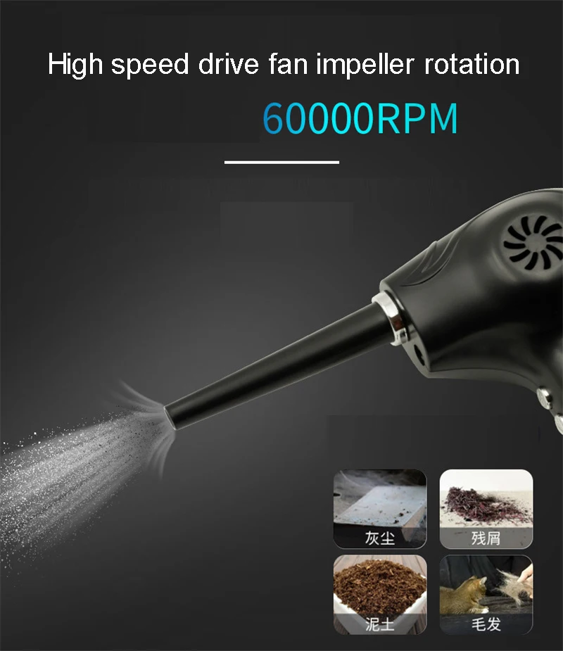 Dépoussiéreur USB sans fil, grande capacité, aste, portable, dépoussiéreur pour PC, ordinateur portable, voiture, clavier propre