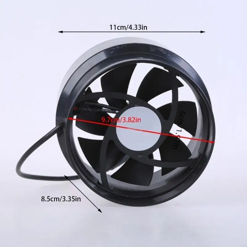 

L5BF Powerful 12V Ventilation Exhaust Fan 110mm-100mm for Home Outdoor Use with Low Noise Level Odor Extraction Energy Saving