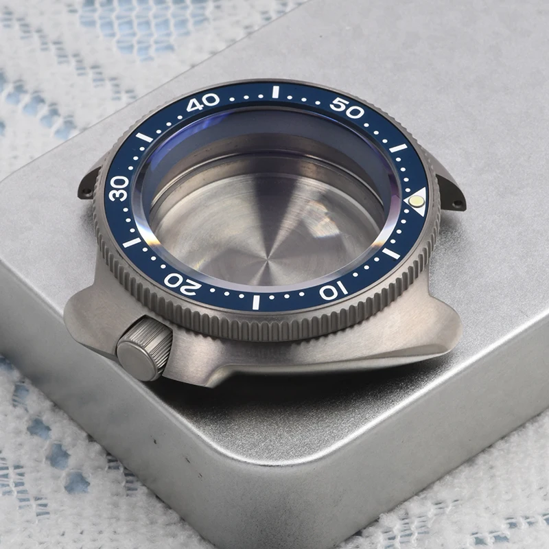 HEIMDALLR 6105 Turtle Titanium Abalone Diving Watch Case Fit NH35 NH36 Movement 200m Waterproof Resistance Transparent Case Back