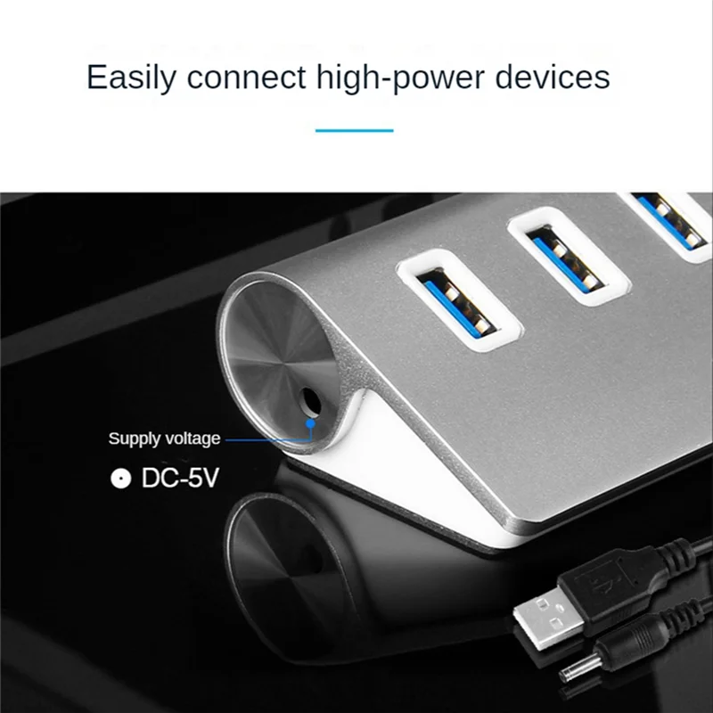 USB 3.0 HUB 4 Port 5Gbps High Speed Power Adapter USB 2.0 Hub USB Splitter For Laptop Adapter Computer Accessories