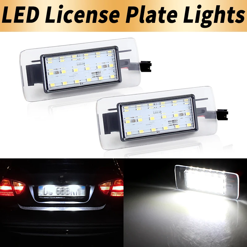 

2PCS LED Number License Plate Light Canbus For Cadillac Escalade For Chevy Tahoe ​For GMC Yuko 15-20 Malibu 16-21 Equinox 18-21
