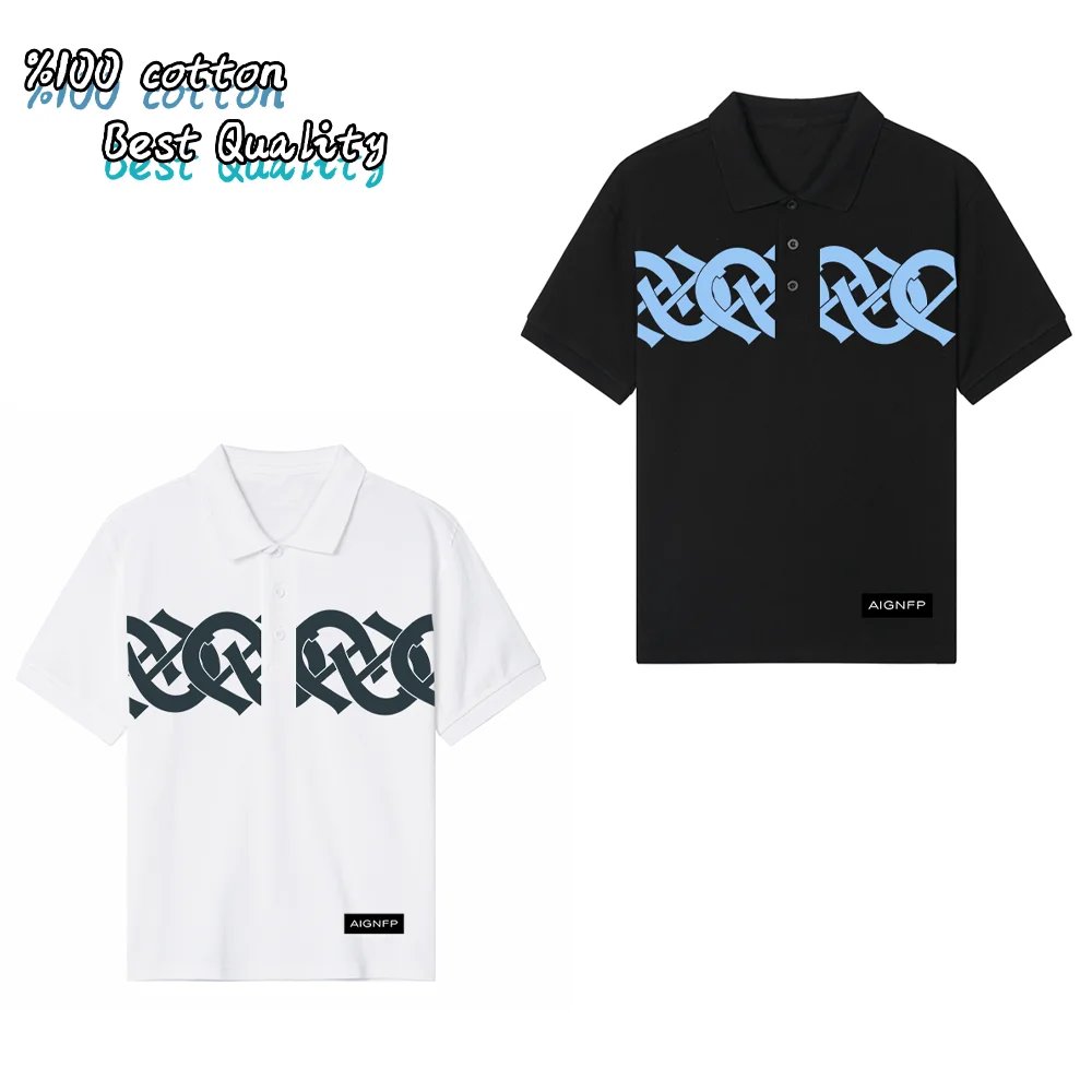 baby boys summer clothes trend casual wear Children's polo shirt cotton daily lapel top Geometric letter print kids short sleeve