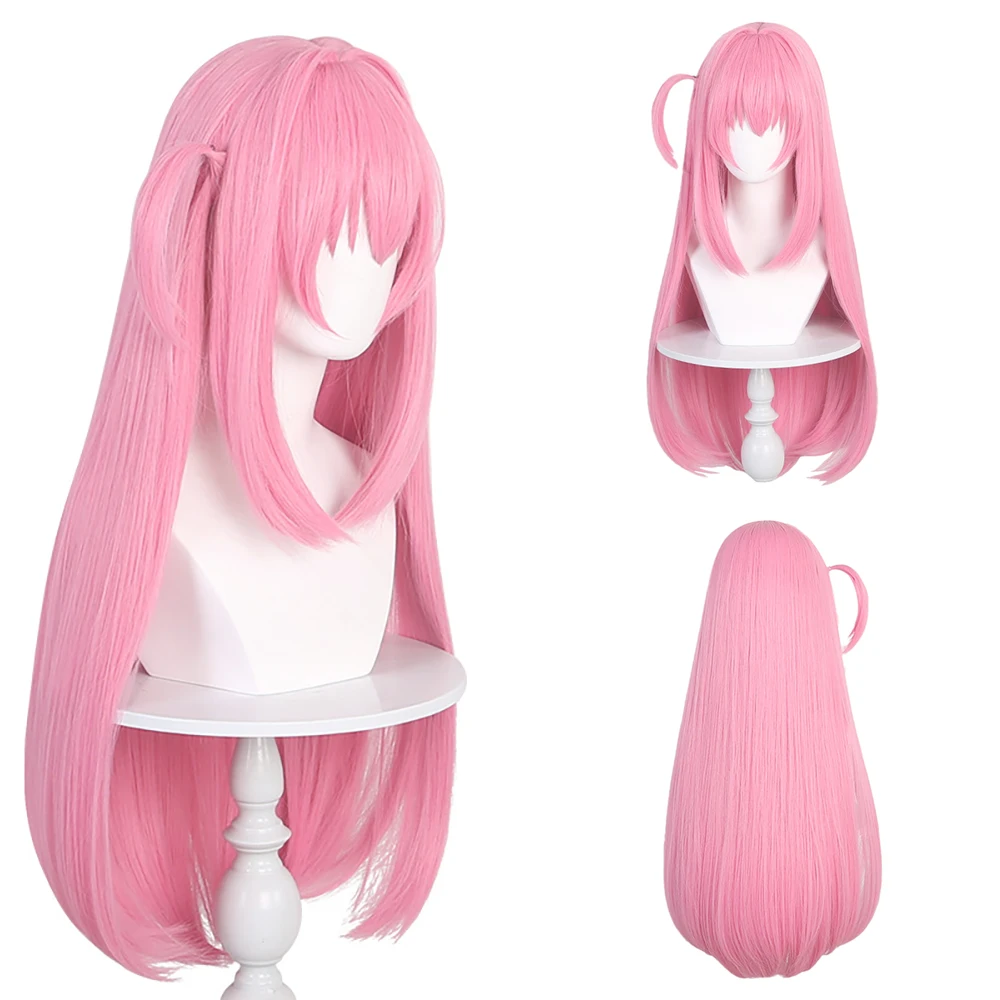 

Anime Gotoh Hitori Cosplay Synthetic Hair 32-Inch Pink Long Straight Hair Halloween Carnival Daily Party High-Quality Women Wig