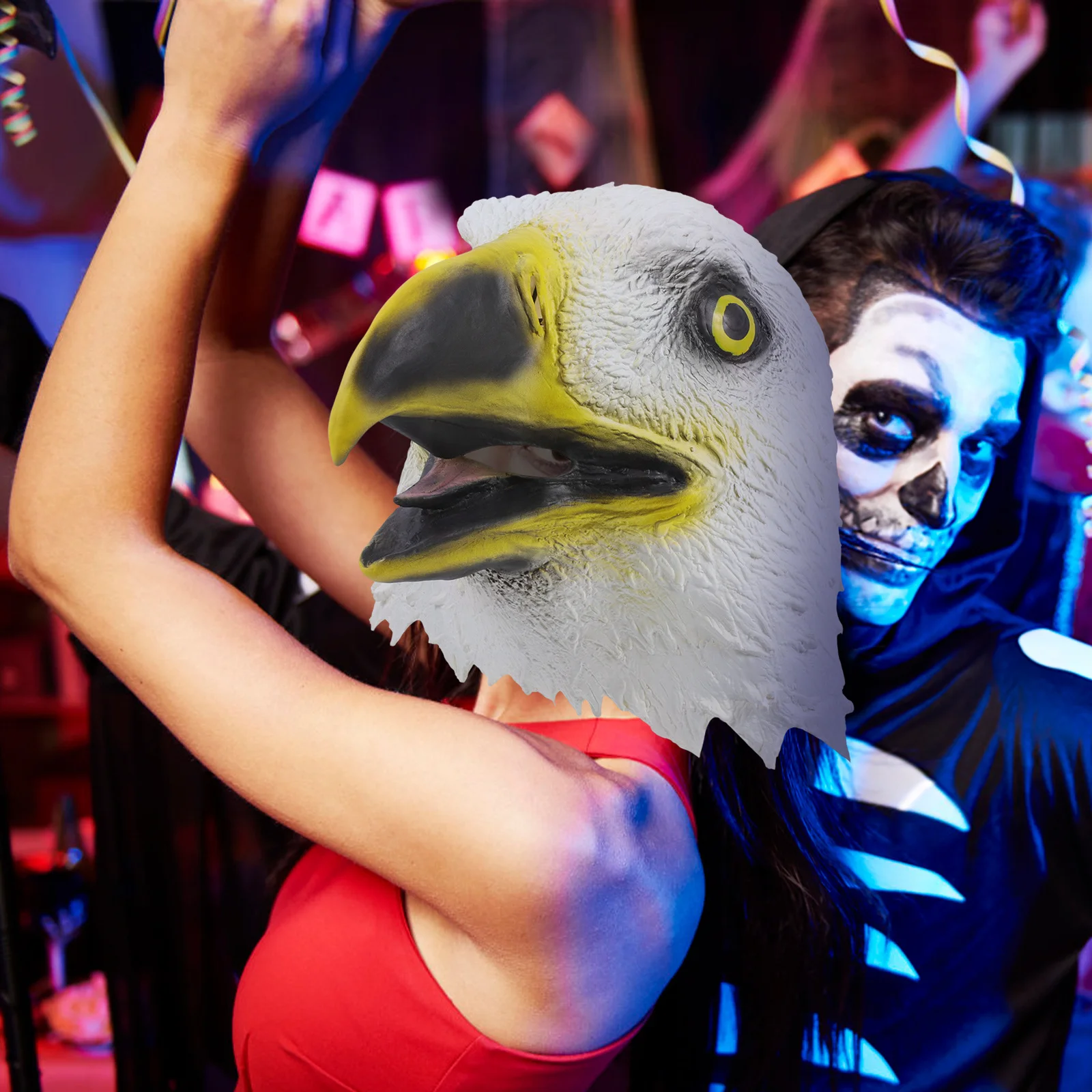 

Halloween Party Mask Eagle Head Molding Realistic Animal Mask for Costume Cosplay Masquerade Dress Up Accessories