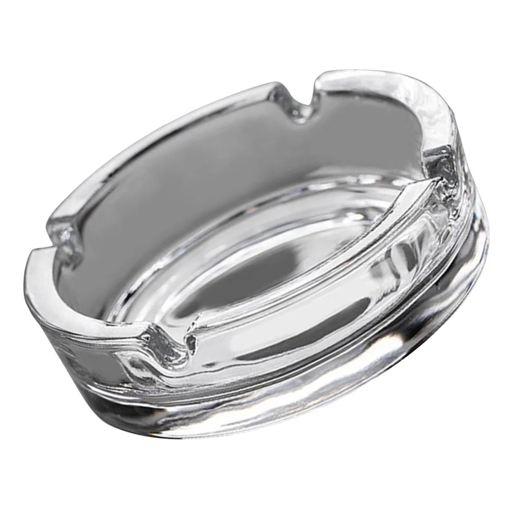 Household Glass Ashtray Exquisite Round Shape Ash Tray Office Desktop Cigarette Ashtray Household Glass Ashtray