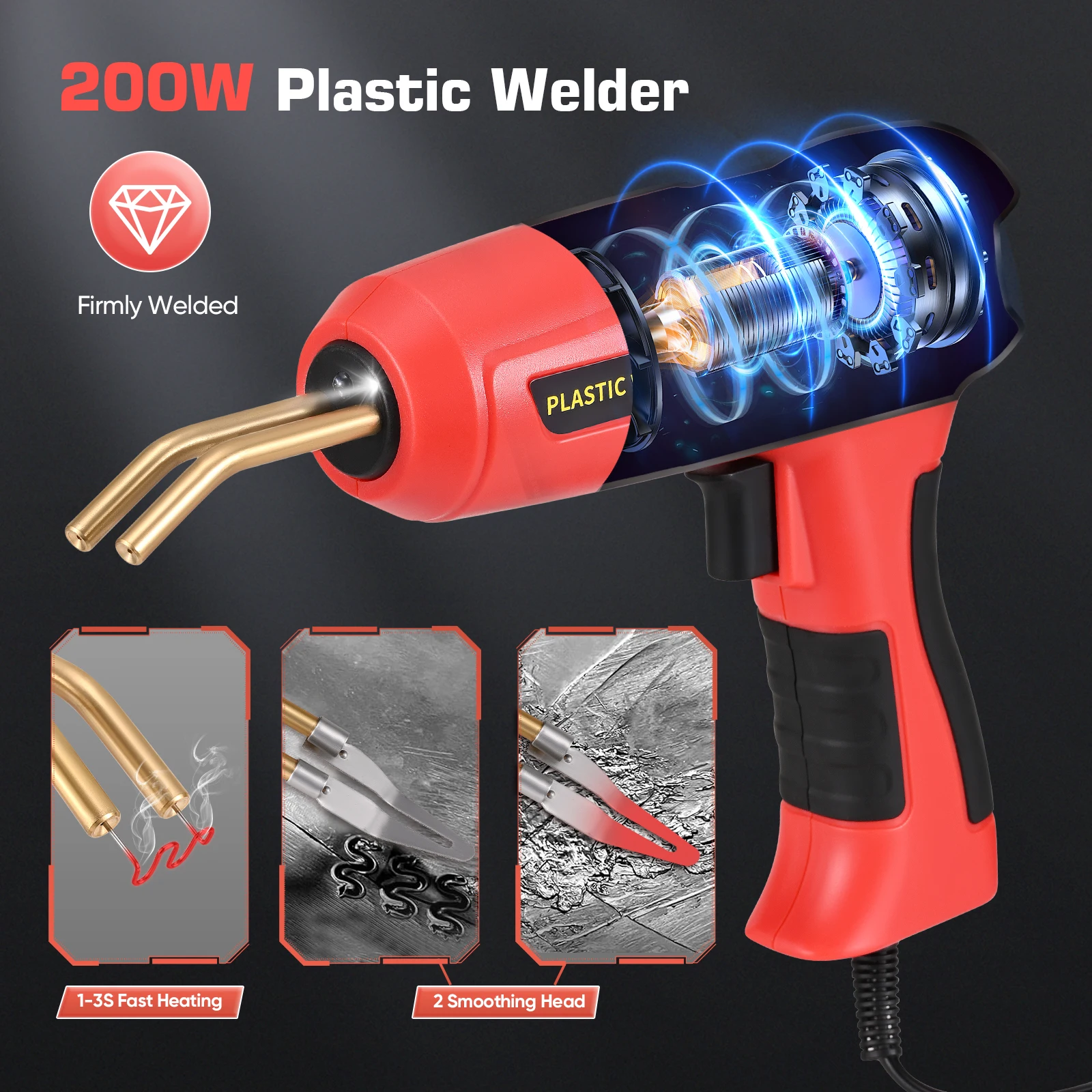 200W Plastic Welding Machine Car Bumper Repair Kit, Hot Staples Welding Repairing Machine Repair Kit For Car Repair Kit