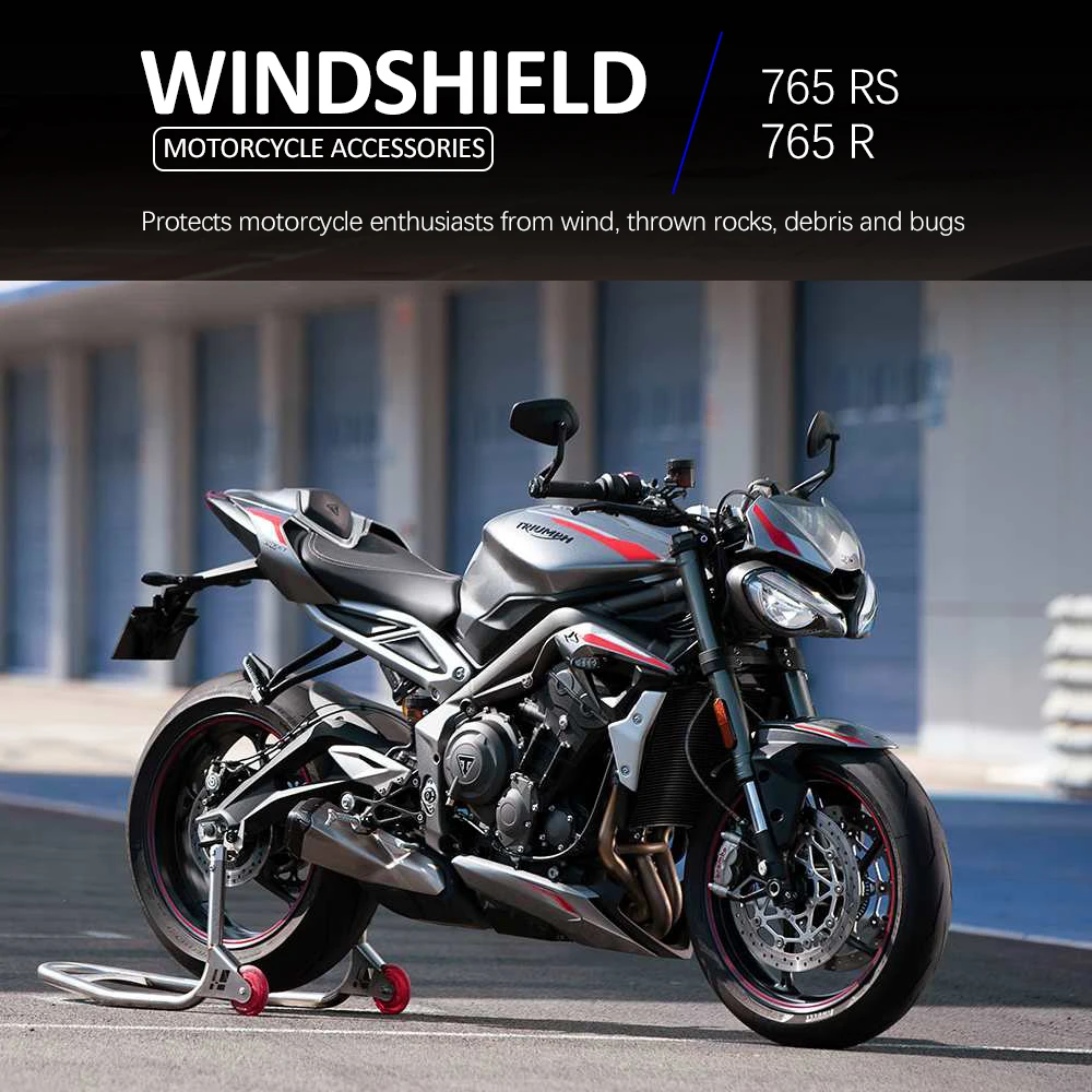 For Street Triple S660 S 660 765 S RS R 765RS 765R 765S 2020 - 2022 Motorcycle Front Windscreen Windshield Wind Deflector Screen