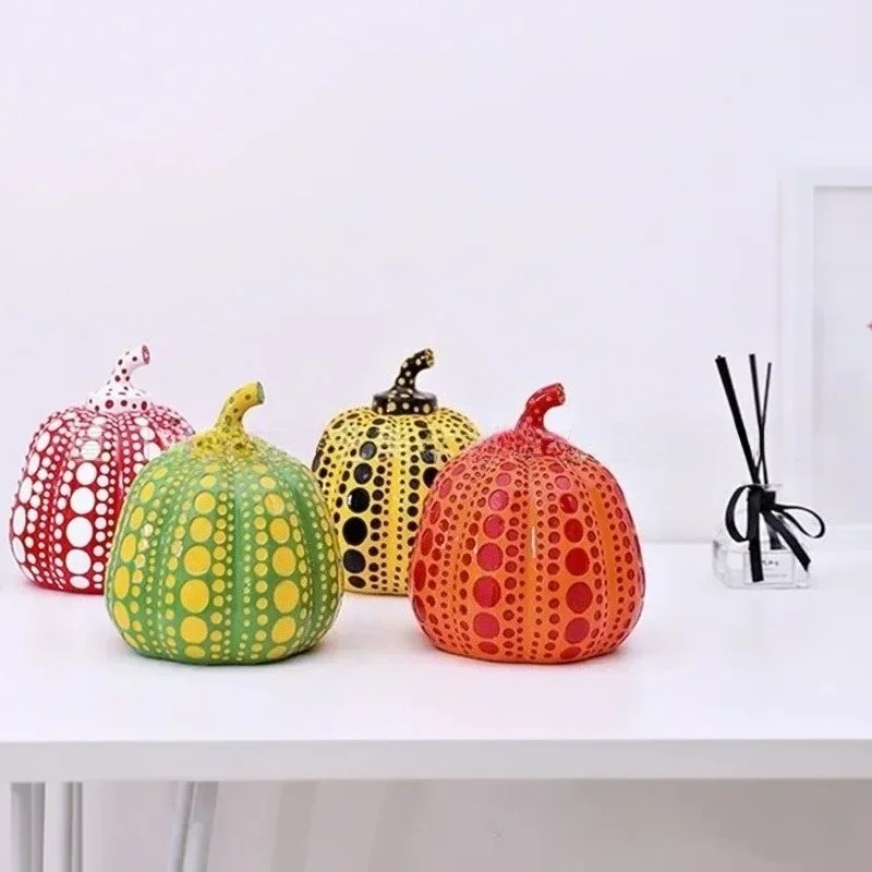 

Yayoi Kusanagi's polka dot art pumpkin ornament, foyer decoration, home decor resin ornament