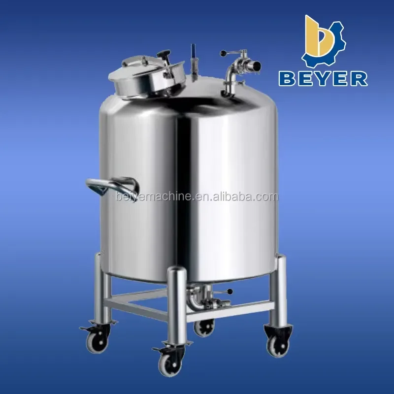 500L Stainless Steel Liquid Storage Tank Industrial Milk Water Container Large Capacity Food Grade Reservoir for Beverage