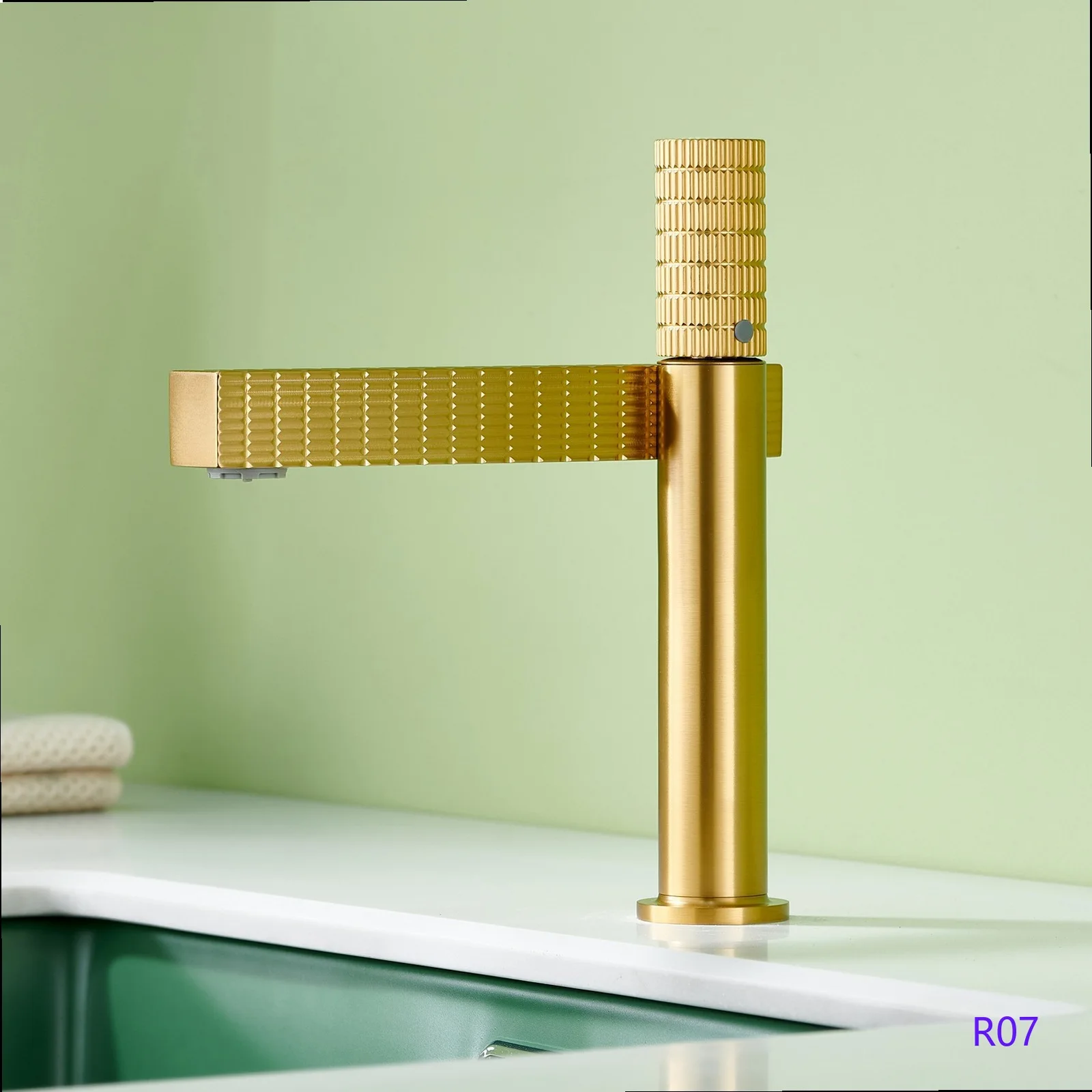 Stainless‑Steel Double‑Hole Basin Faucet, Hot & Cold Water Mixer Tap for Hotel Commercial & Home Bathroom Use