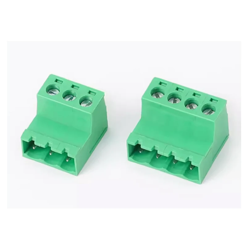 (10 Pieces) 2EDGRK 5.08 2P - 24P male female plug-in quick wiring terminal pair with pin socket green connector 5.08mm JM 2EDGKP