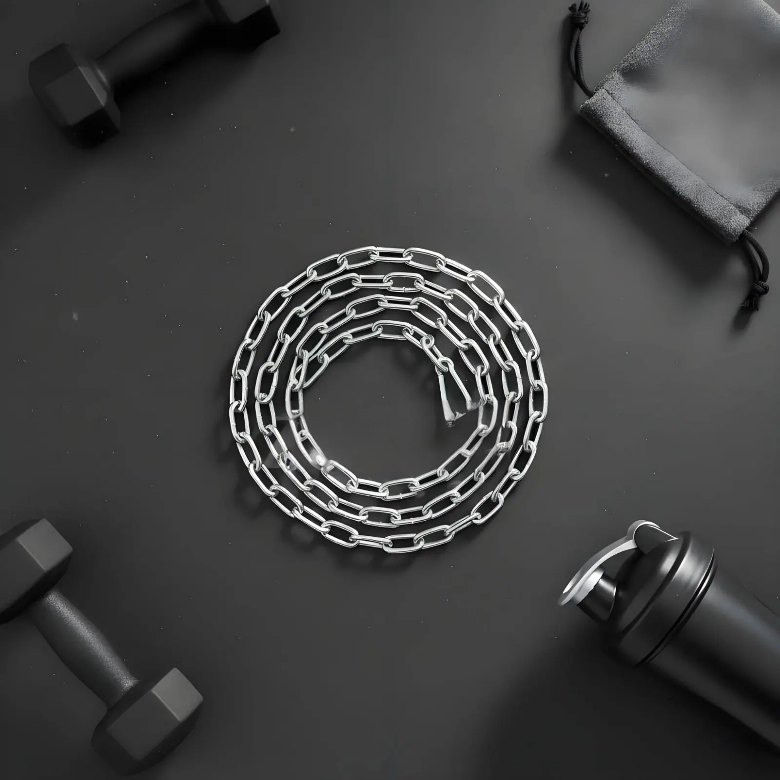 

Stainless Steel Extension Chain Fitness Chain with Carabiners Gym Pulley System Extender Multi-Use