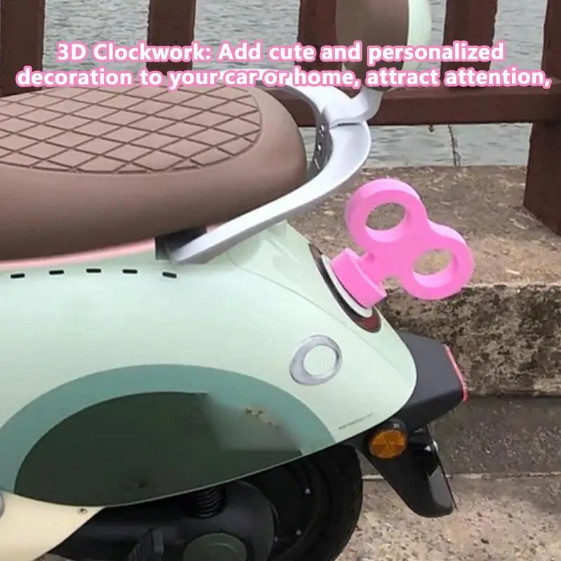 ثلاثية الأبعاد سيارة يختتم مفتاح لطيف عقارب الساعة يختتم مفتاح ل الجزء الخلفي من سقف السيارة الديكور ثلاثية الأبعاد ملصقات السيارات غريبة ملصق السيارات ديكور