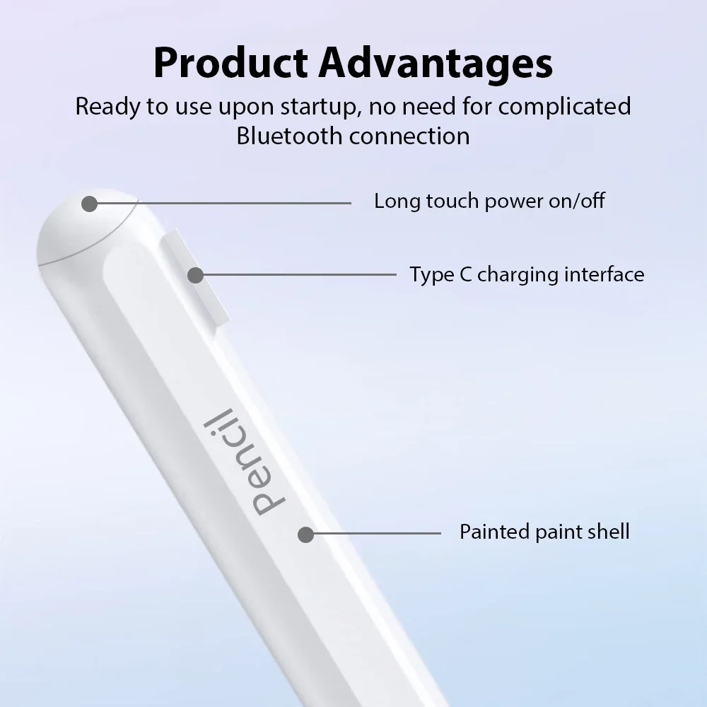 قلم ستايلس لجهاز ابل قلم رصاص ايباد برو 13 12.9 M4 Air 11 M3 M2 5 4 A16 10 9 11th 10th 9th Generation Mini 6 7 A17 10.2 أقلام تعمل باللمس #4