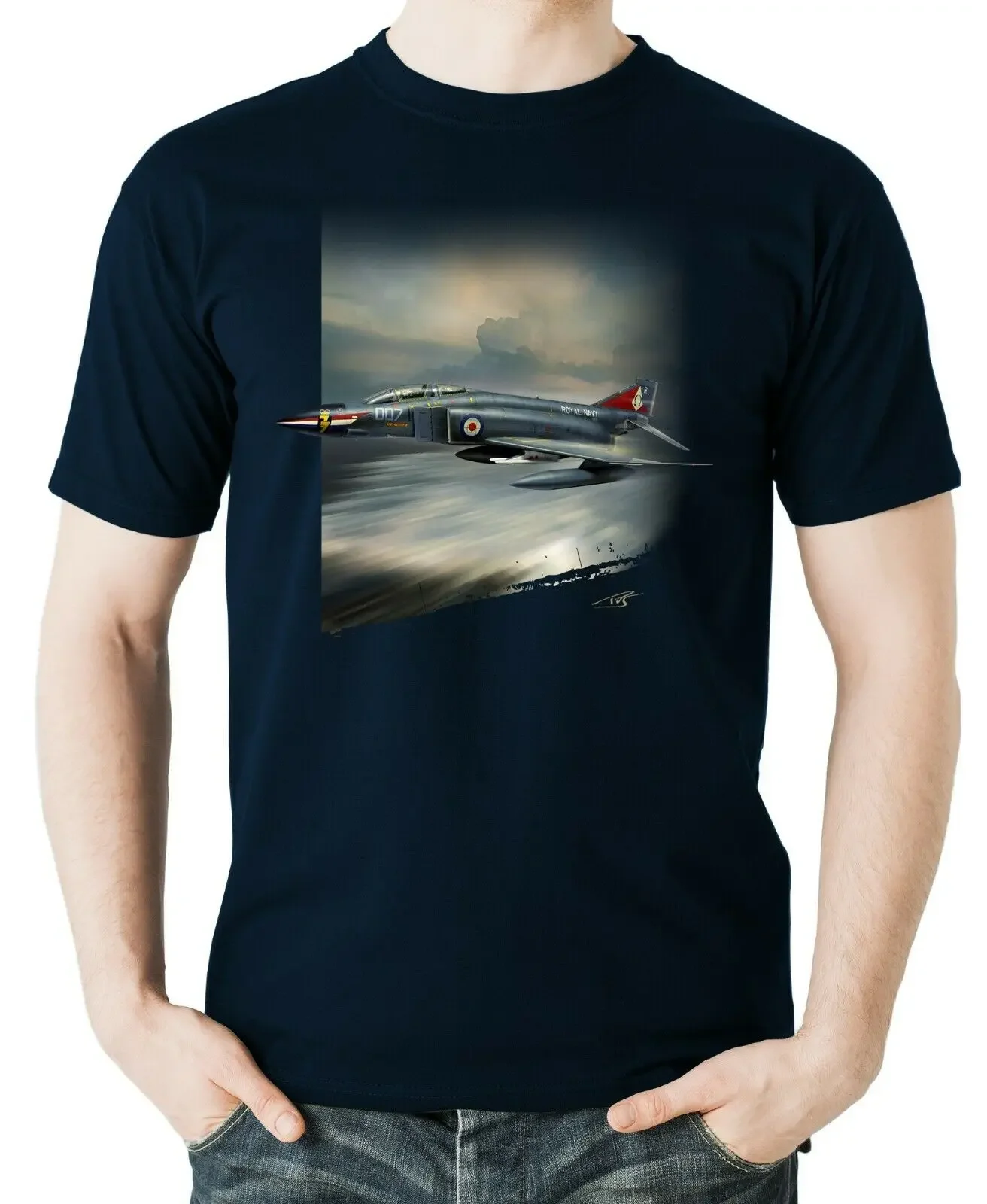 

RAF F-4 Phantom FG1 Fighter Aircraft Aviation T-Shirt 100% Cotton O-Neck Summer Short Sleeve Casual Mens T-shirt Size S-3XL