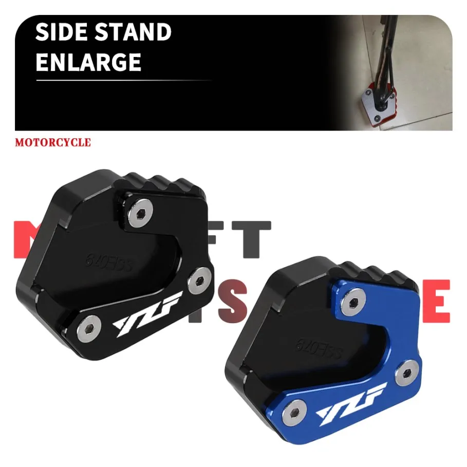 Motorcycle Side Stand Pad Plate Kickstand FOR YAMAHA YZF R15 R15 V3 R15M V4 2017-2023 Enlarger Support Extension Enlarged Base