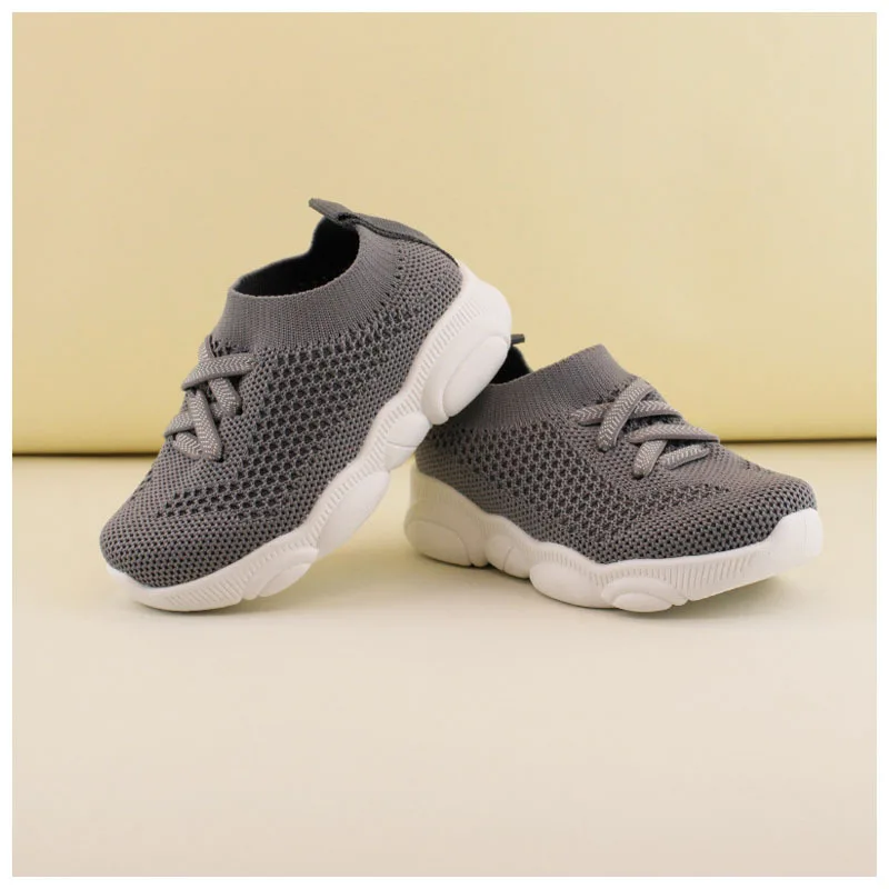 Baby Sneakers 2023 Fashion Children Flat Shoes Infant Kids Baby Girls Boys Solid Stretch Mesh Sport Running Sneakers Shoes