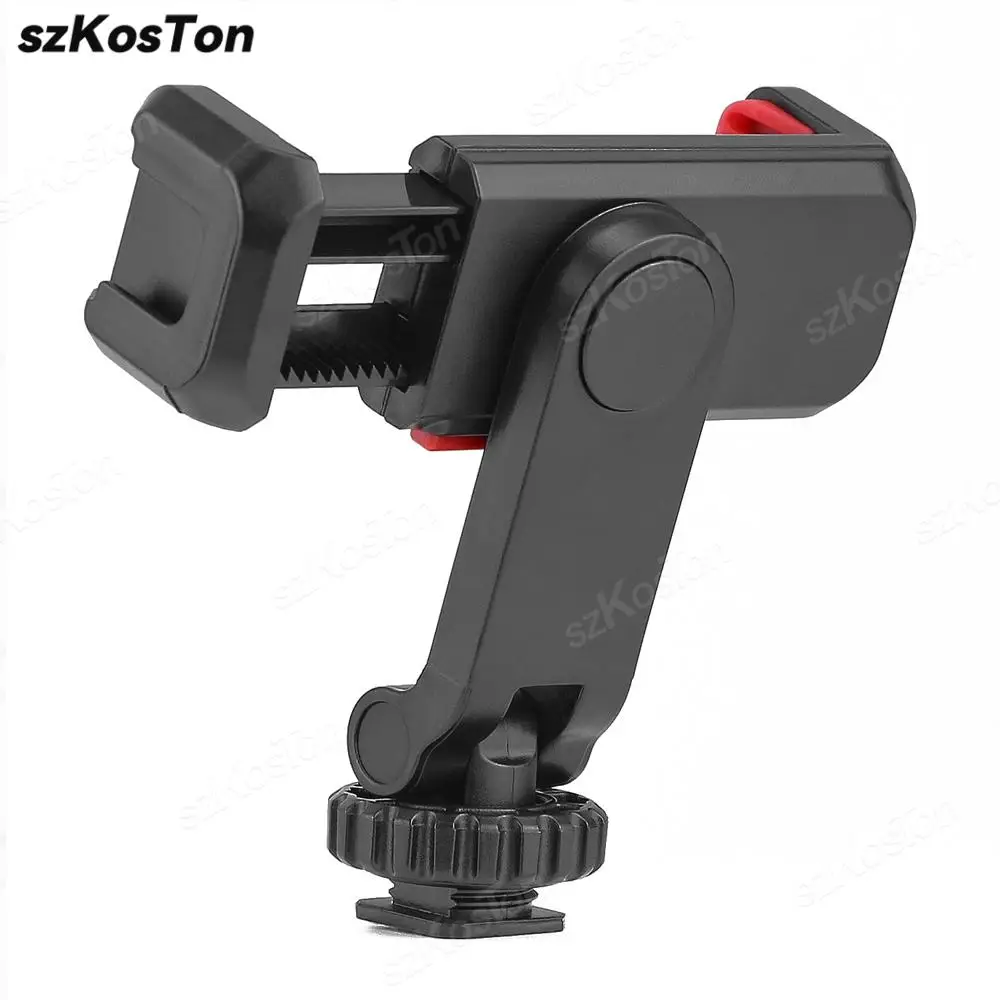 Phone Holder Mount Clamp Clip Horizontal and vertical Shooting for Smartphone Cold Shoe Mount Video Light Mic Smartphone