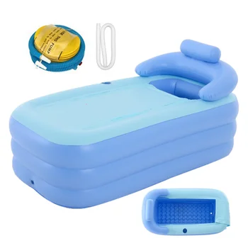 Inflatable floating swimming pool bathtub water plunge tub for adults children family foldable water bed pool lounge