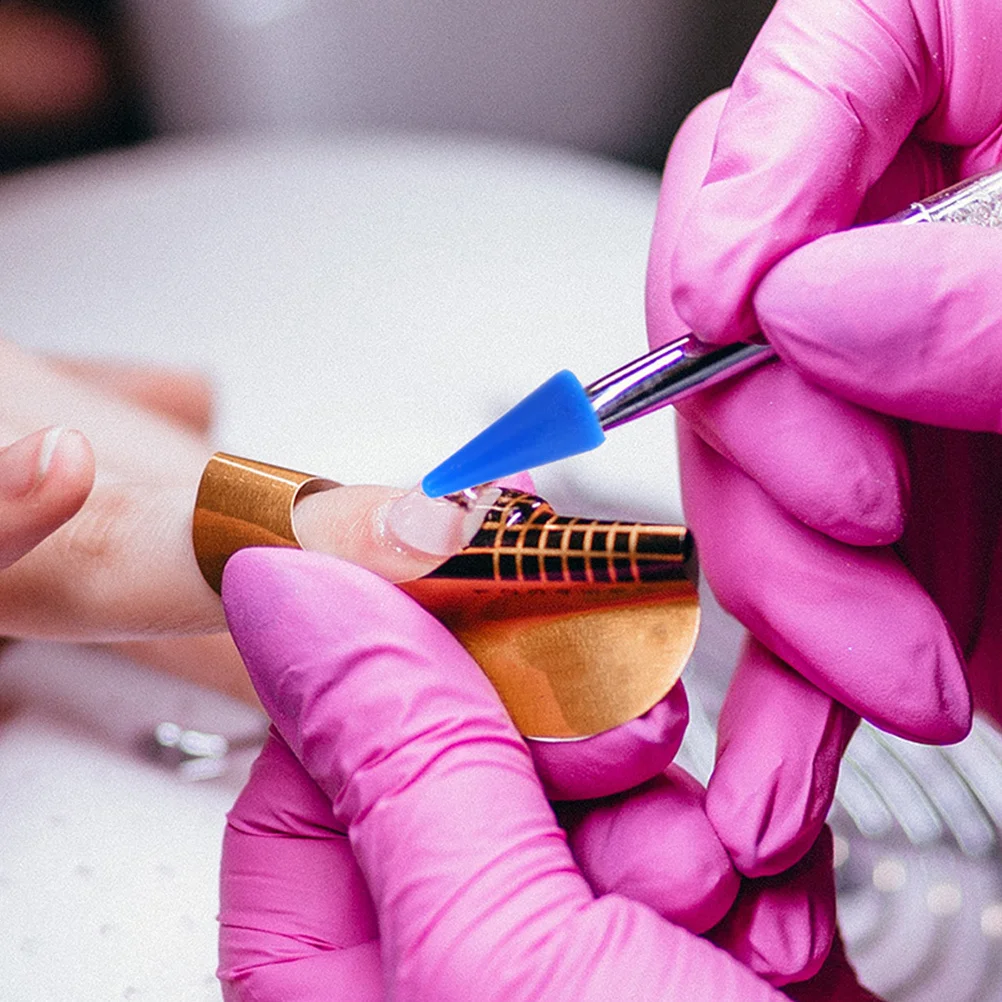 6 szt. Wymienne końcówki do pisaków do paznokci, wodoodporne, odłączane akcesoria do manicure z cyrkoniami, do profesjonalnych salonów.