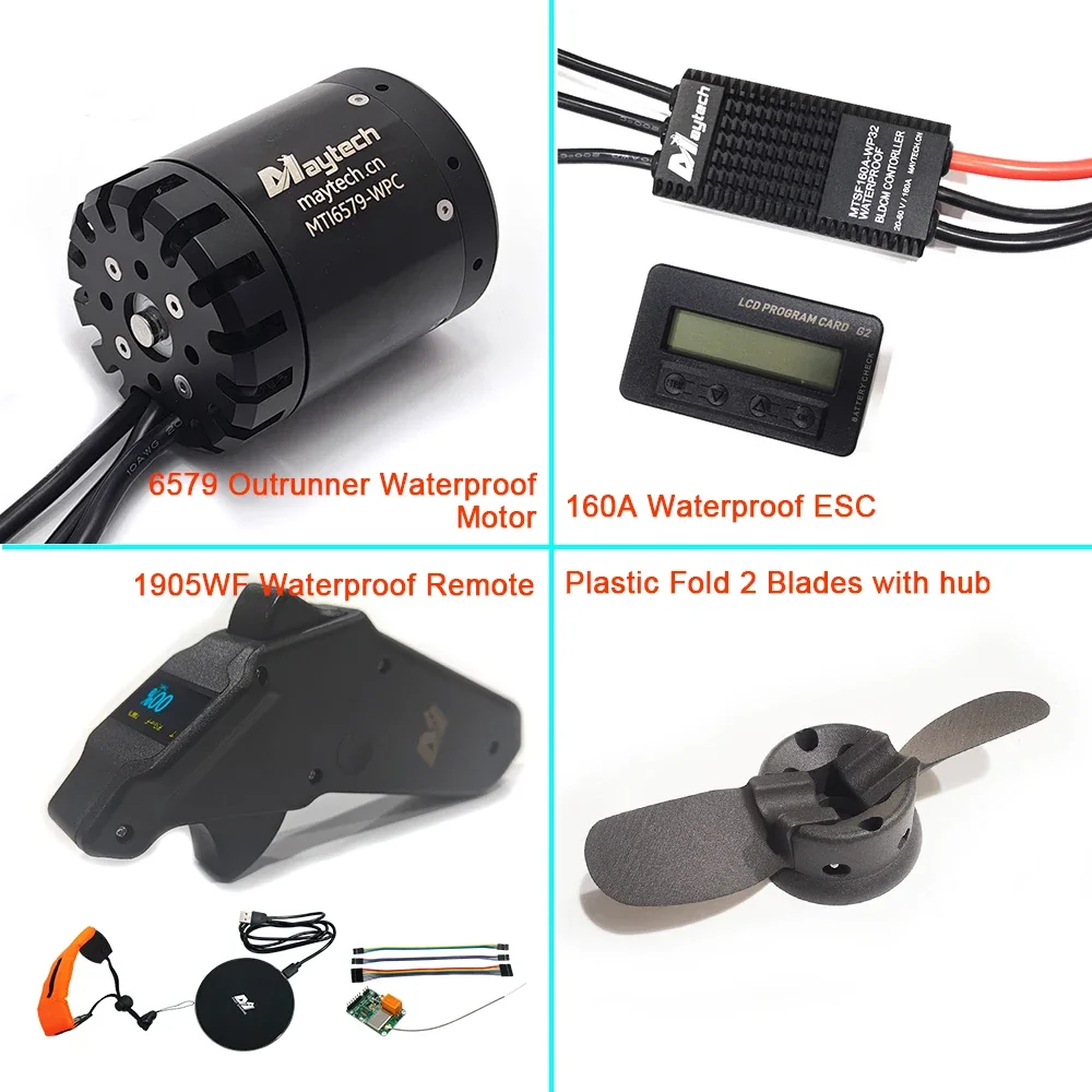 

2025 hot sale Maytech 48V Foil Asssit Kit 6579 Motor With Plastic Prop + 160A ESC + V3.0 Remote For Foil Boosted Board DIY Efoil