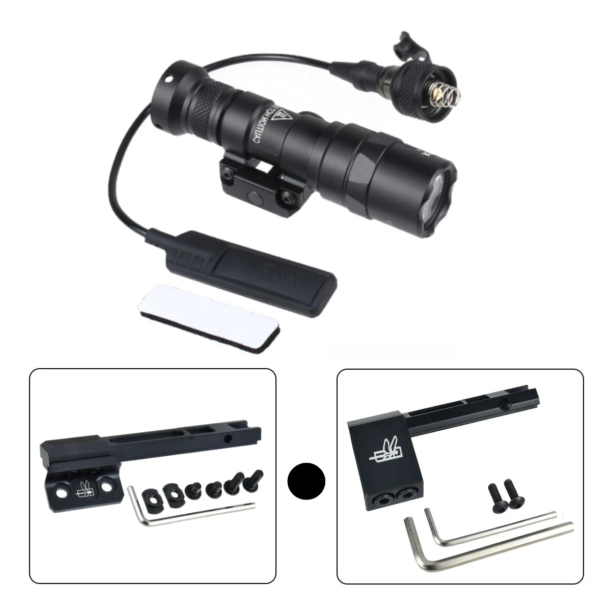 Tactical Airsoft Surefire M600C M600B M300C M300B Flashlight LED Tactical Hunting Rifle Scout Light With Offset Scout Mount