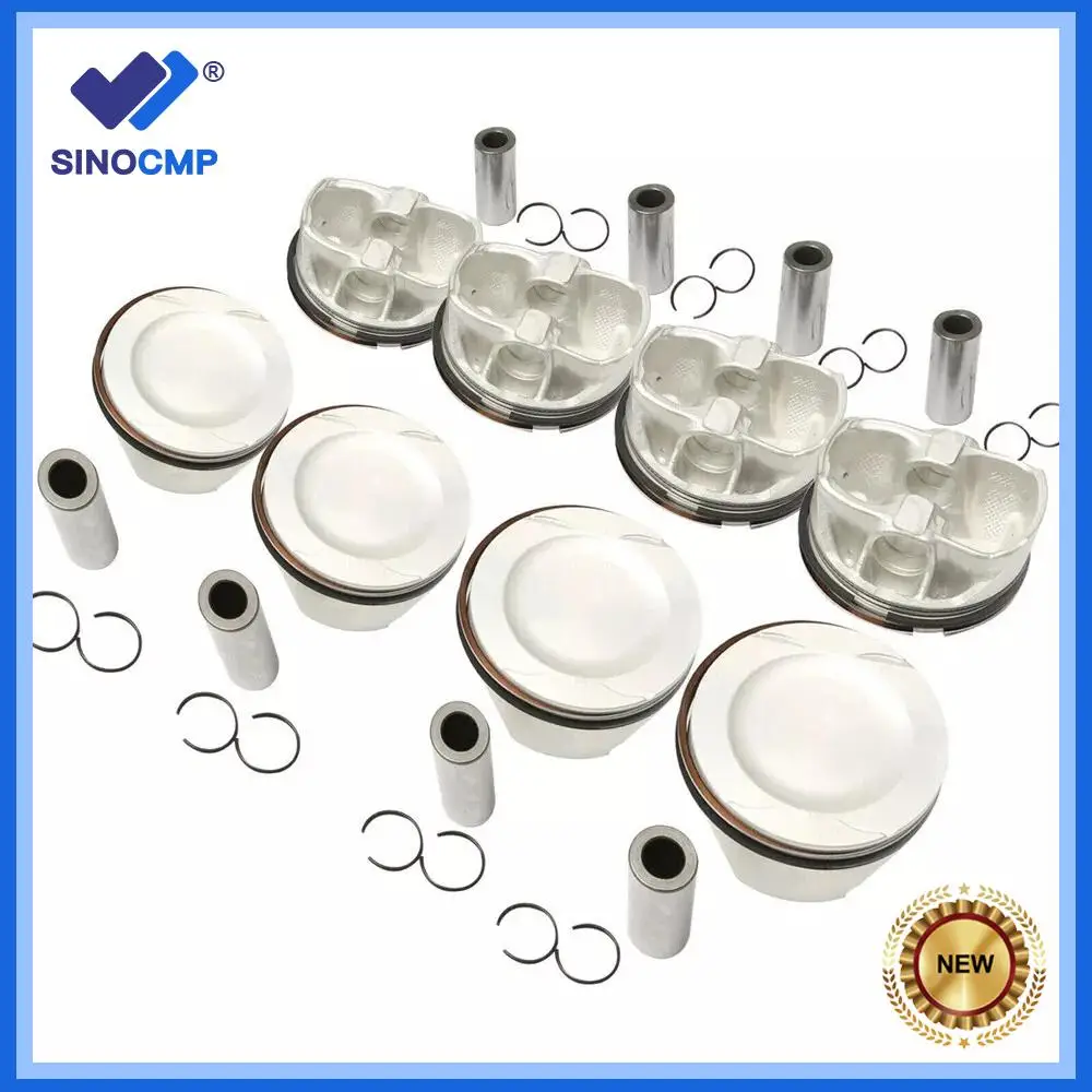 

8pcs Engine Pistons & Rings +0.5mm For Mercedes-Benz C218 X218 W212 S212 W166 M157 5.5L Engine Parts