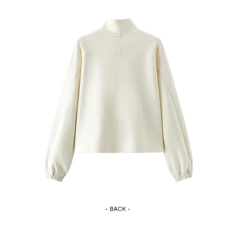 Semir Jacke für Damen, Kordelzug, College-Stil, Stehkragen, Textur, sportlich, 2025, Herbst-Oberbekleidung, Damenbekleidung, Tops für Damen – Detail 14