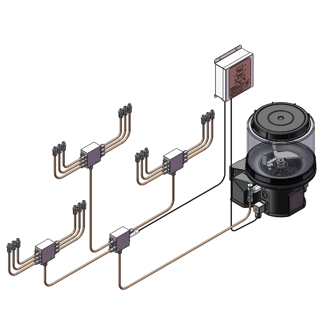 عرض ساخن لعام 2025 كتلة توزيع الشحوم التقدمية JPQ لنظام التشحيم التقدمي صمام تقسيم تزييت الشحوم #4