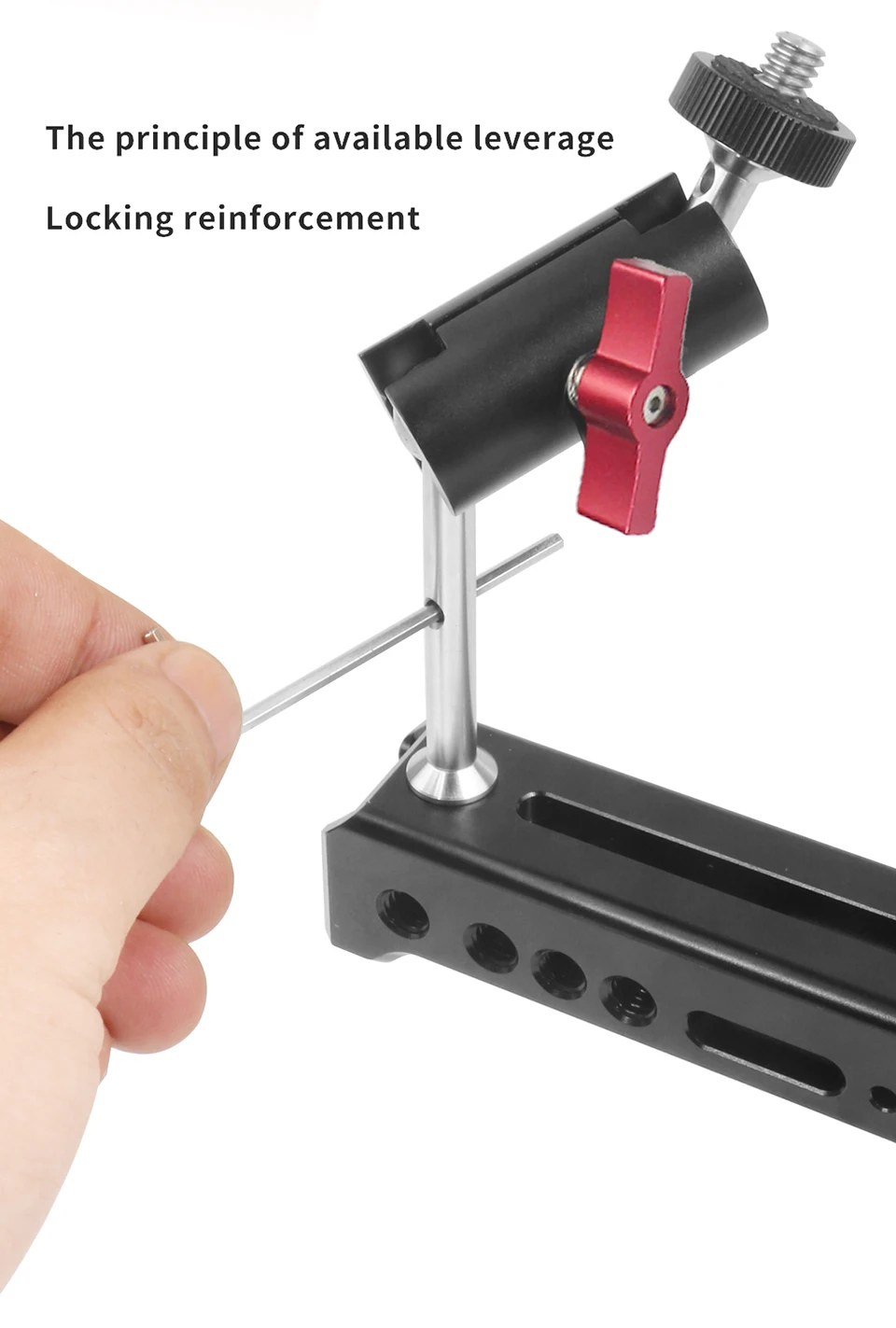 360-Stativ-Adapter für Magic Arm, Dual-Kugelkopf, 1/4 Zoll Schraube, Gelenkanschluss für Kamerakäfig, Monitorständer, LED-Lichthalter – Detail 7