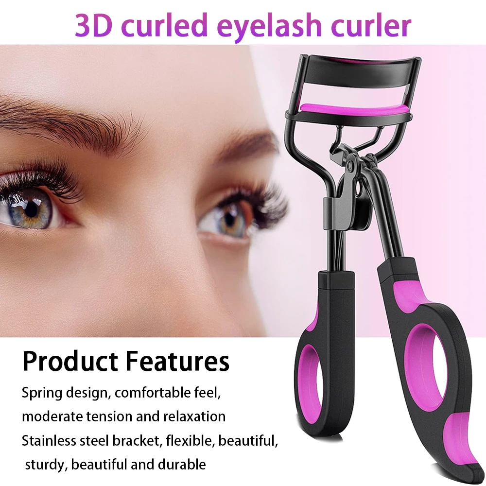 Bigoudis de cils pour femmes, kit de brosses pour les yeux, peigne séparateur de cils, baguettes de mascara, outil de maquillage avec coussinets en silicone