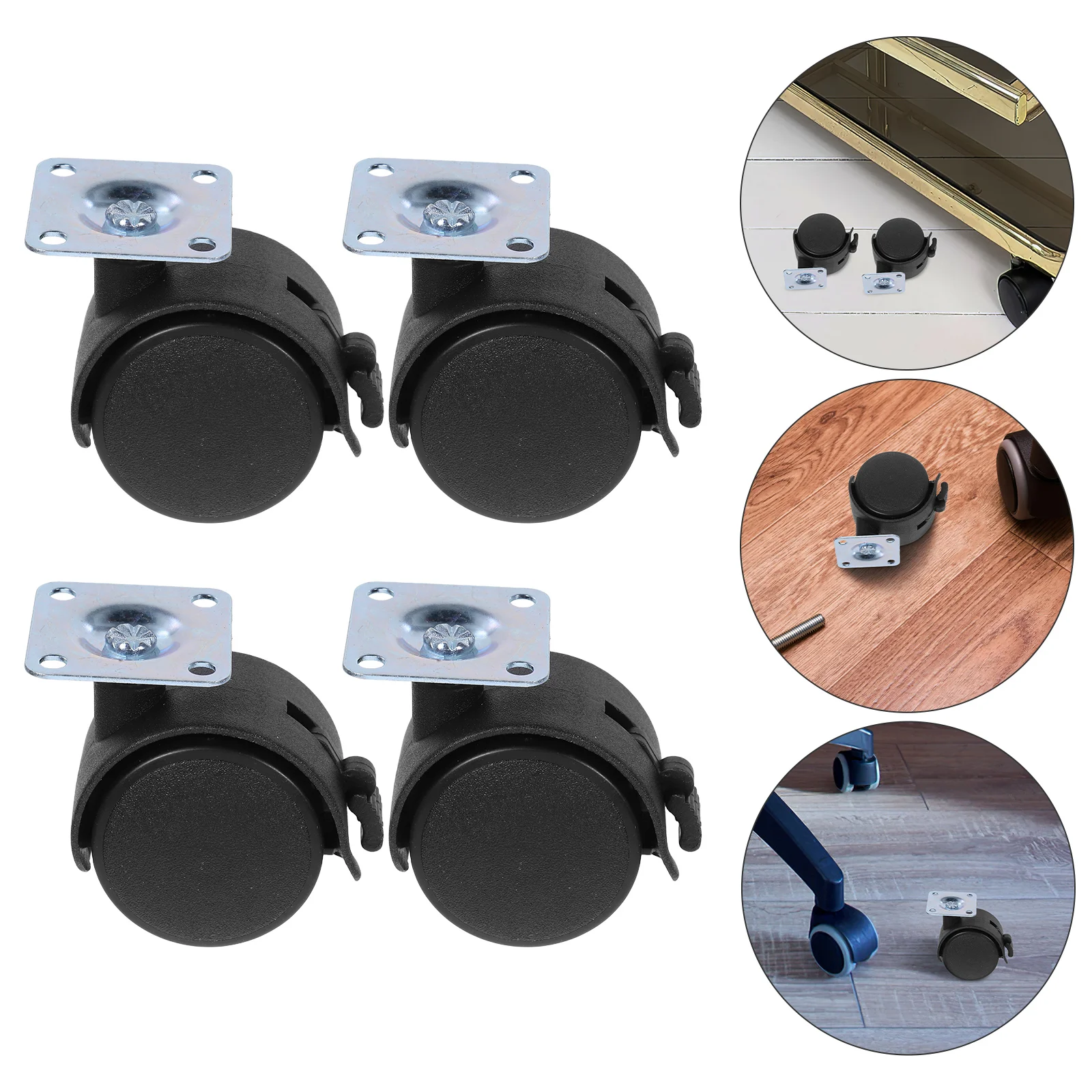 12 Pcs Basket Tires Furniture Swivel Casters Roller Wheels Rolling Chairters Component Replacement Office Parts