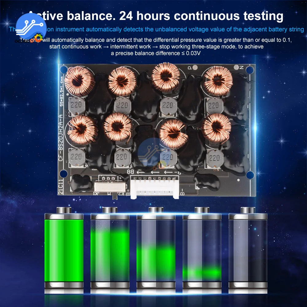 2A 4S 8S BMS aktywny Balancer korektor LiFePO4 litowo-jonowy 18650 bateria litowa moduł transmisji energii pokładzie bilans