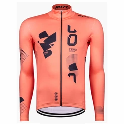 RH77 Cycling Jerseys Men's Winter Thermal Fleece Maillot Pro Team Clothing Outdoor Road Bike Apparel