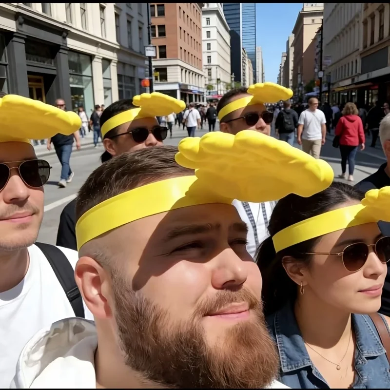 Lustiger und praktischer palmenförmiger Sonnenhut für Männer und Frauen – Kreativer palmenförmiger Sonnenhut, witziger palmenförmiger Haarband-Sonnenhut