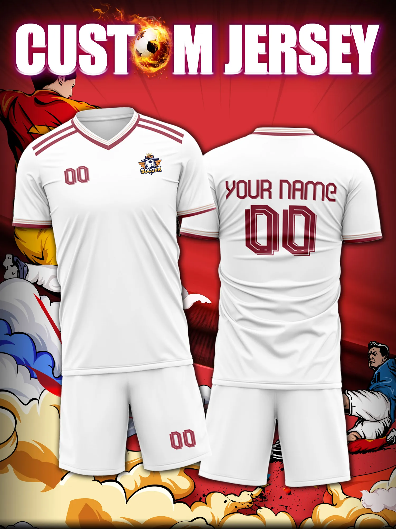 

Спортивные футболки с V-образным вырезом для мужчин и женщин 2026 года с индивидуальным нанесением имени и номера, быстросохнущие, модные, с технологией сублимации