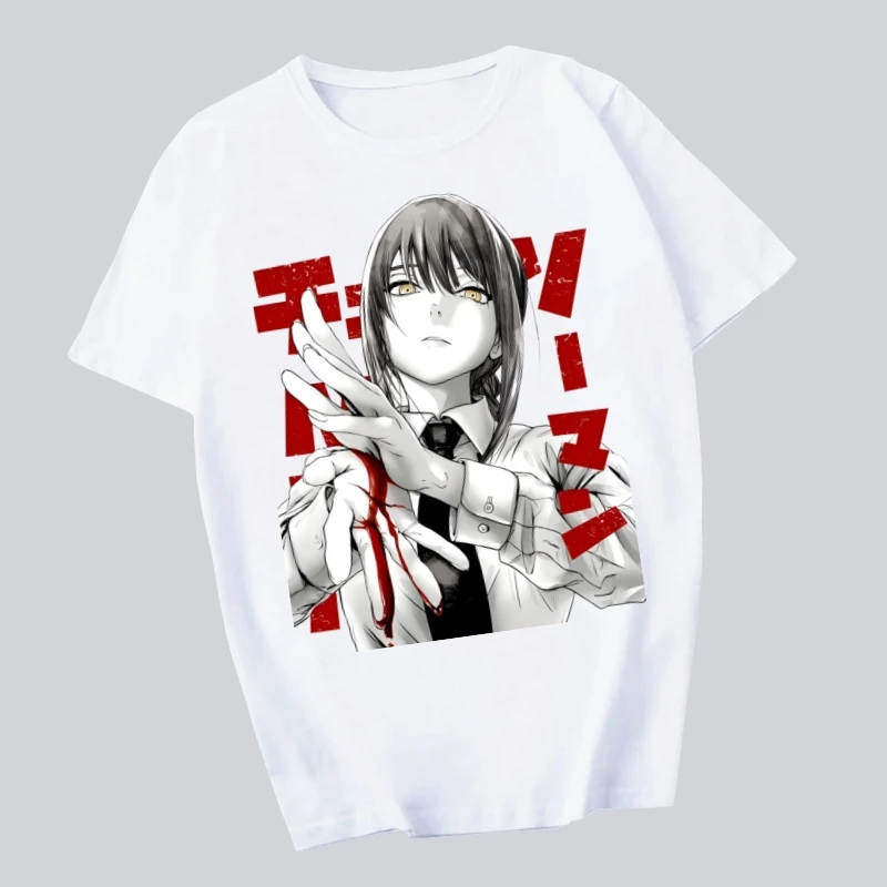 

Makima T Shirt Novelty Funny Vintage Crew Neck Men's T-Shirt Humor Women Top Tee Gift Humor Streetwear