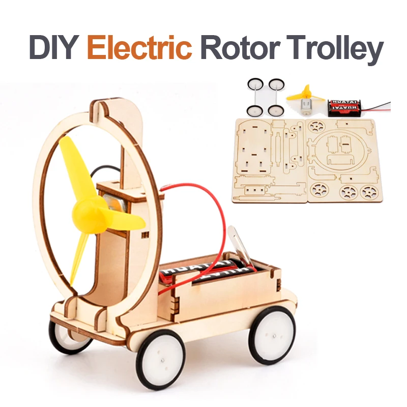 Jouet de puzzle de voiture électrique en bois fait à la main, jouet de bricolage, puzzle de modèle 3D, cadeau scientifique créatif, p306