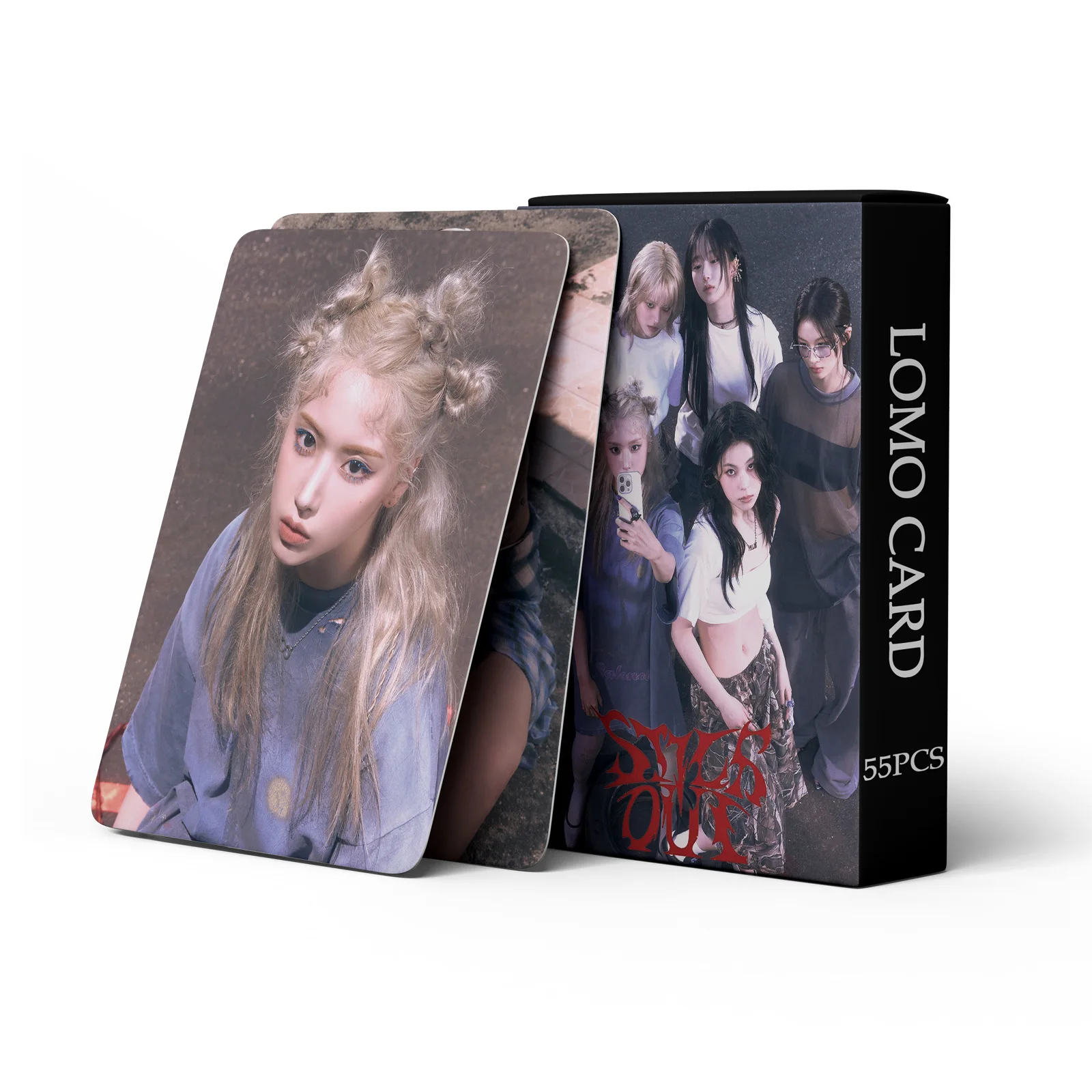 55pcs/set Kpop Idol NMIXX Lomo Cards Fe3O4: STICK OUT Photocards Photo Card Postcard for Fans Collection