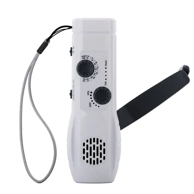 Hand Crank Multifunctional Torch Radio SOS & Mobile Phone Charger LED Flashlight Power Bank Charger Weather Radio For Outdoor