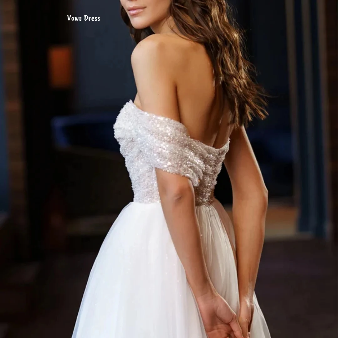 Vows branco vestidos de noite vestido de festa de casamento feito sob encomenda linha uma vela vestido de baile de luxo 2025 vestidos para eventos especiais mulher