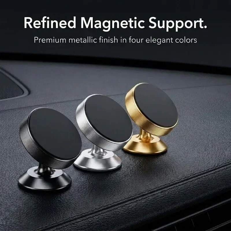 Mini Round Magnetic Car Phone Mount Universal Metal Magnet Mobile Phone Holder for Dashboard Cell Phone Navigation Accessories