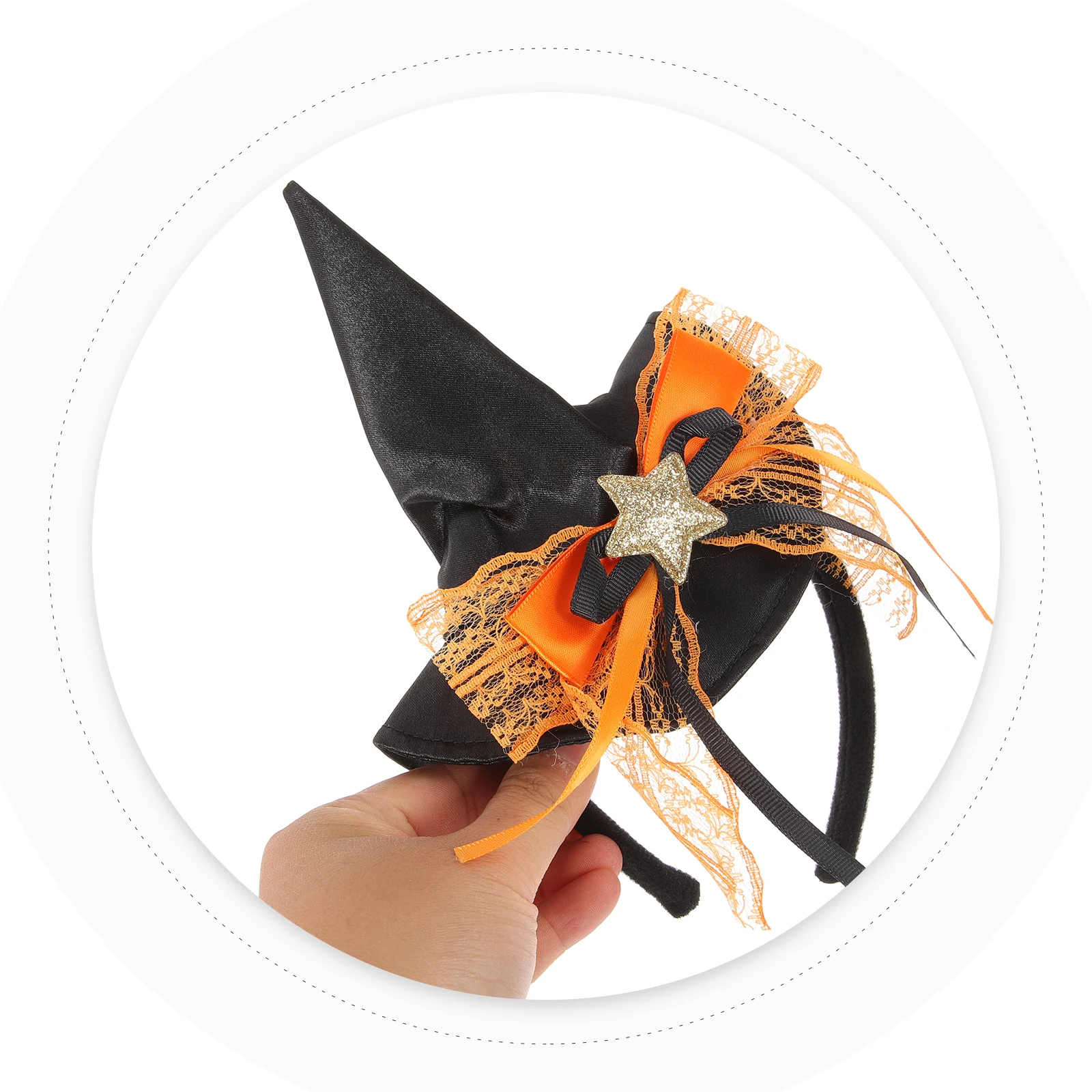 

Witch Hat Headband Halloween Headpiece Party Headbands Hair Comfortable Hairbands Cosplay