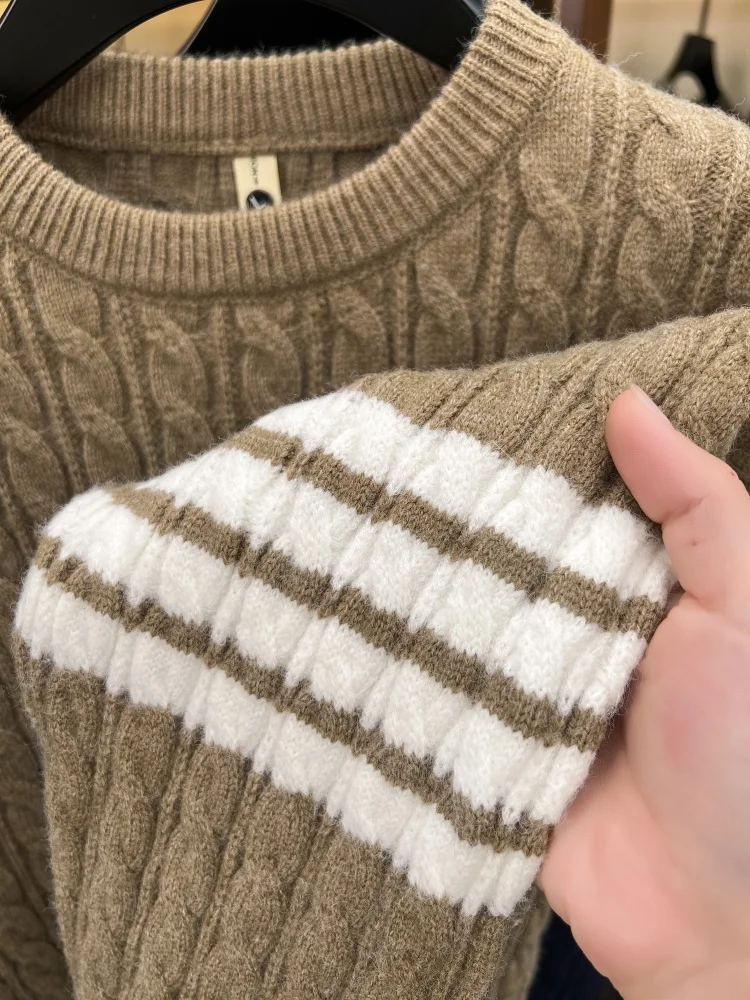 High-End-Marke Rundhalssweater Herren Winter neue Mode Zipper schön süße Hund Stickerei koreanische Gelegenheit verdickte warme Strickhemd – Detail 18