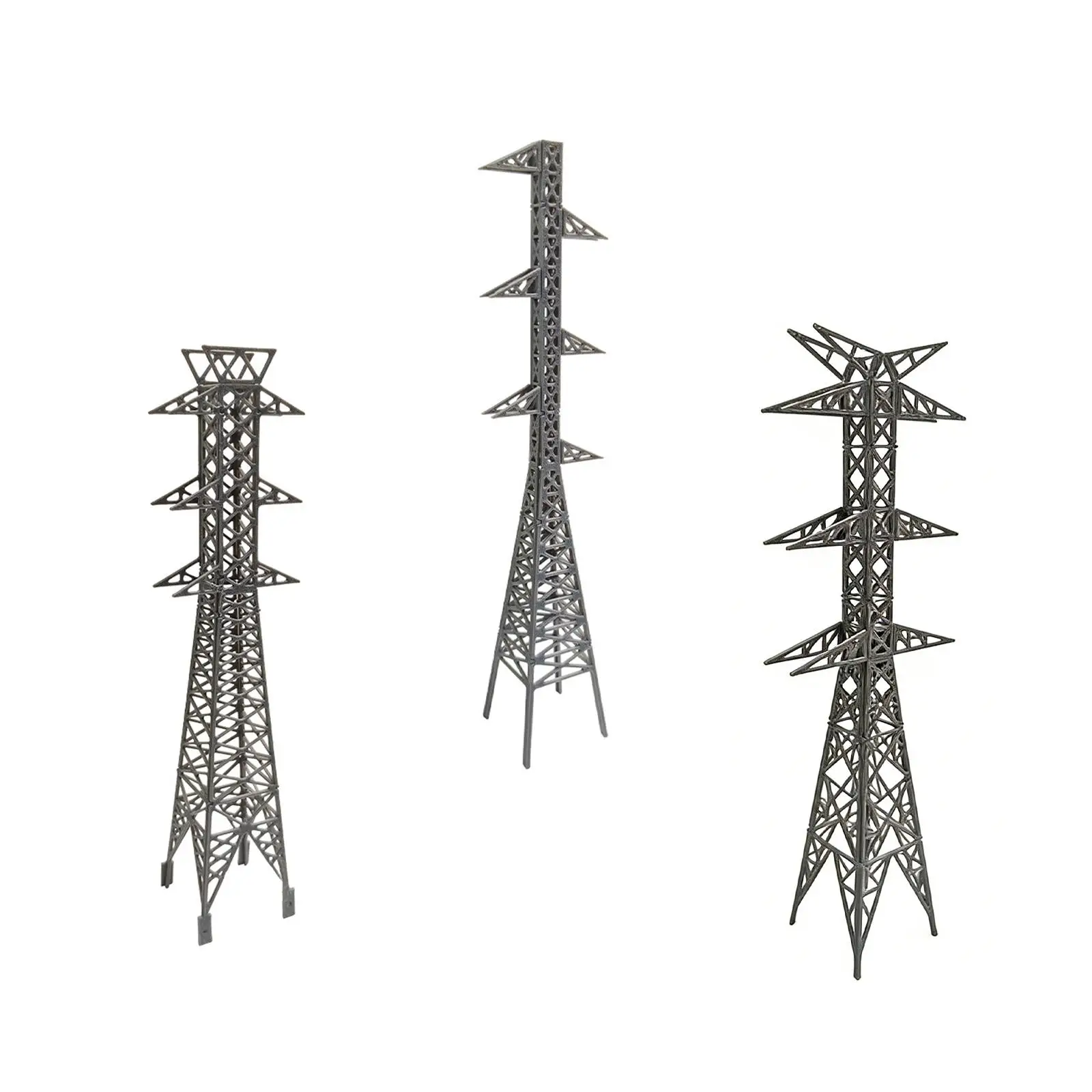 1/200 Electric Transmission Towers Model Railroad Scenery Diorama Scene Ornament Miniature Structure Decorative Railroad