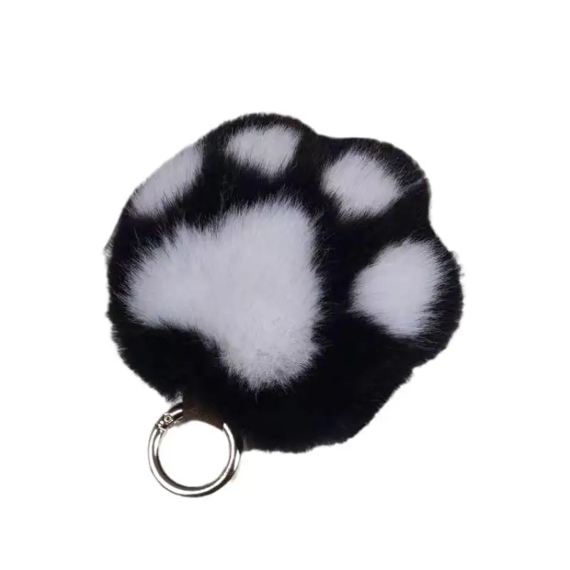 

**1PC new Stuffed Toy Plush Toy Key Ring Backpack Car Key Pendant Cat Paw Pendant Keychain Fluffy Kawaii Faux Fur Keychain"