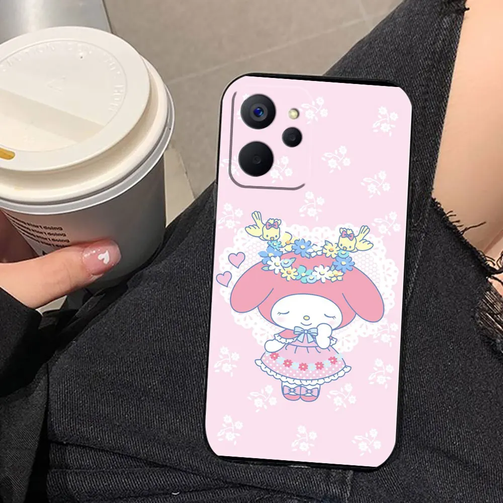 Cartoon Cute My Melody Cover Phone Case For OPPO Realme 13 12 11 10 9 9i 8 8i 7 7i 6 5 5i 3 Pro Plus TPU Case Funda Capa Coque