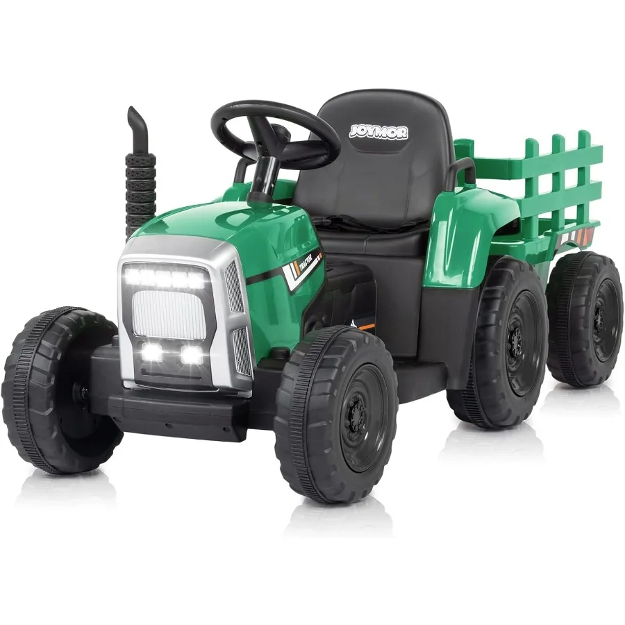 Ride on Tractor with Remote Control 25W Motors Electric Tractor with Trailer for Toddler 12V Battery Powered Ride on car Toy fo