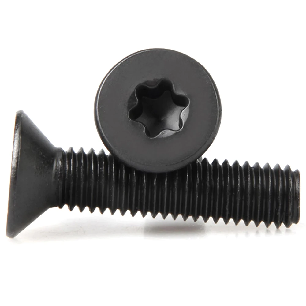 Weiyi 10 Stück Schwarze SUS304 Edelstahlschrauben Sechsrund-Torx Senkkopfschrauben Maschinenschrauben M2 M2.5 M3 M4 M5 M6 M8 M10 – Detail 3