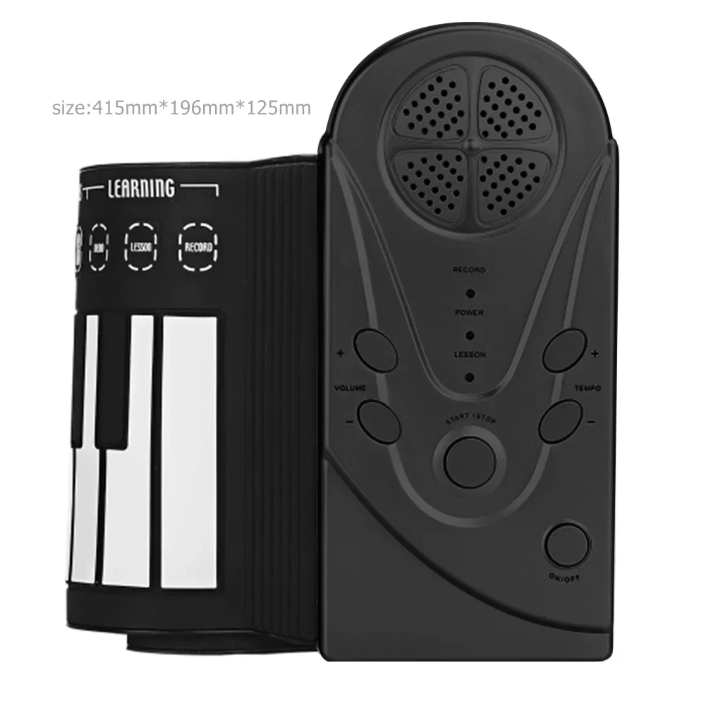 37/49-Key Hand Roll Piano Recording and Playback Built in Stereo Loudspeaker Electronic Digital Keyboard Kids Educational Toy